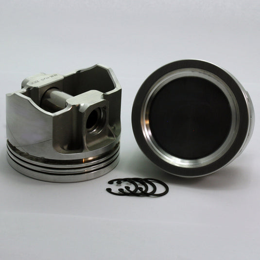 1-6245-3820-350-Buick V8 FX1 Series -29cc Dish Top Buick V8 350-Forged-Piston-Set- 3.82 inch bore