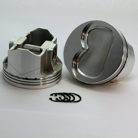 1-6164-3750C-350-Pontiac Early and Late FX1 Series -14cc Dish Top Pontiac Early and Late-Forged-Piston-Set- 3.75 inch bore