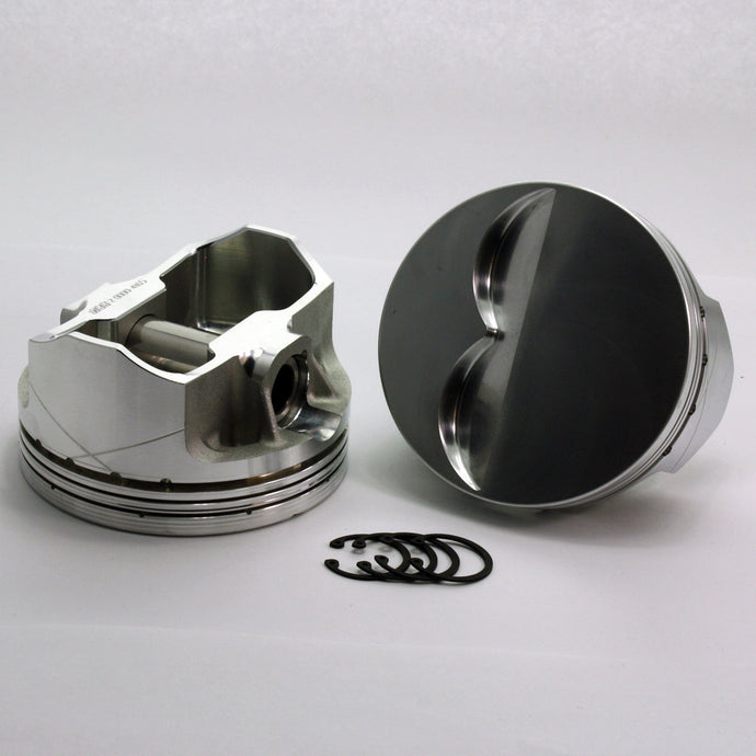 1-2300-4165-383-Small Block Chevy FX1 Series -5cc Flat Top  SBC 23 Degree-Forged-Piston-Set- 4.165 inch bore