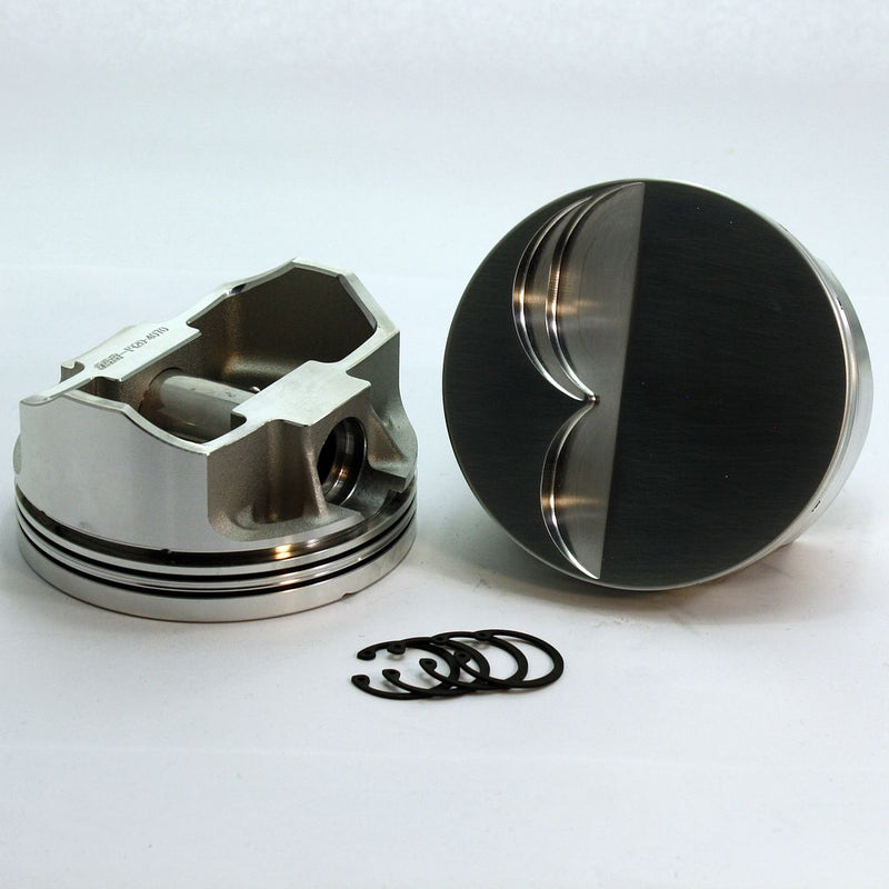 Load image into Gallery viewer, 8855-4040 331 Stroker Small Block Ford 289 - 302 SX Series -5cc Flat Top SBF 20 Degree Inline & Twisted Wedge Forged Piston Set 4.040 inch bore
