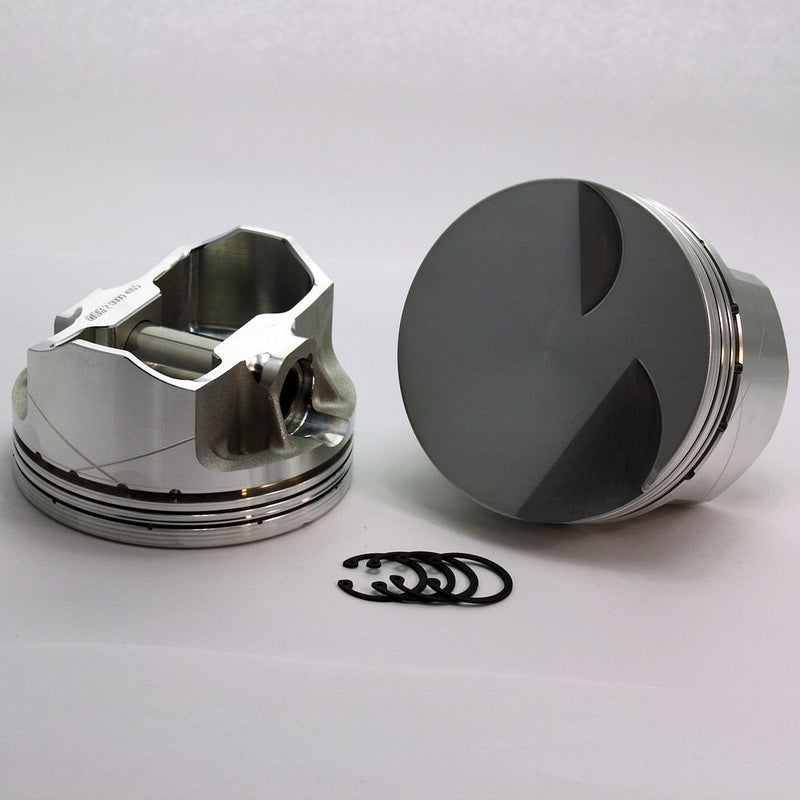 Load image into Gallery viewer, 3720-4125 408C - Boss Stroker Small Block Ford 351C FX Series -3cc Flat Top  351 Cleveland \ Boss Open &amp; Closed Chamber Forged Piston Set 4.125 inch bore   Pin Dia.:  0.927&quot;   Comp Height:  1.19&quot;
