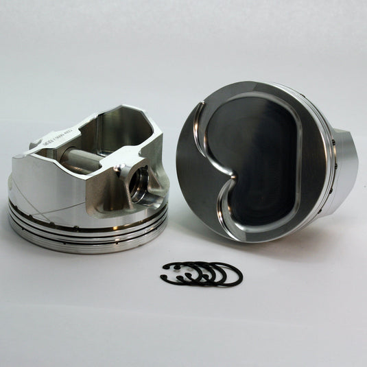 1-3521-4060-393W - 5.8 Clevor Stroker-Small Block Ford 351W FX1 Series -13cc   Dish Top 351 Cleveland \ Boss Open & Closed Chamber-Forged-Piston-Set- 4.06 inch bore