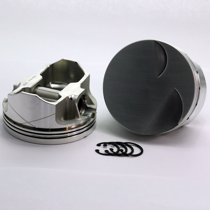 1-3270-4155-Boss 331 Stroker-Small Block Ford 289 - 302 FX1 Series -3cc Flat Top  351 Cleveland \ Boss Open & Closed Chamber-Forged-Piston-Set- 4.155 inch bore