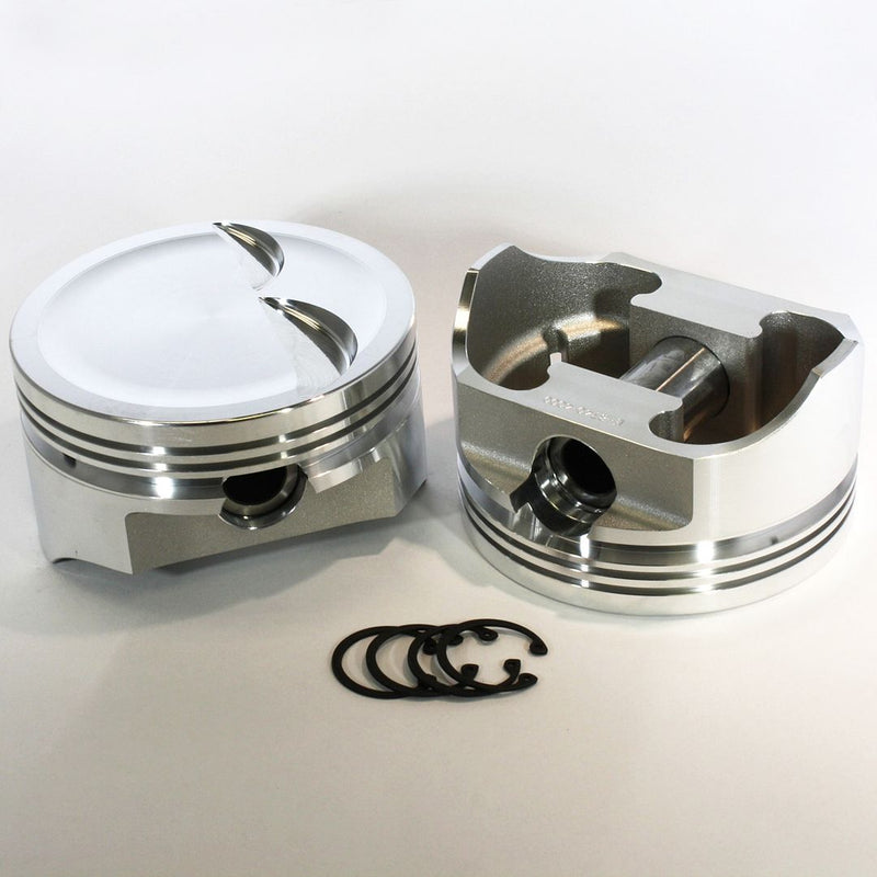 Load image into Gallery viewer, 8740-4000 347 Stroker Small Block Ford 289 - 302 E Series -6cc Dish Top SBF 20 Degree Inline Forged Piston Set 4.000 inch bore   Pin Dia.:  0.912"   Comp Height:  1.09"
