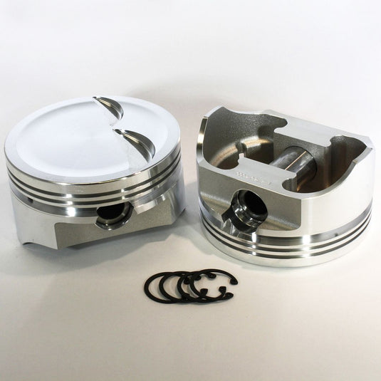 8740-4000 347 Stroker Small Block Ford 289 - 302 E Series -6cc Dish Top SBF 20 Degree Inline Forged Piston Set 4.000 inch bore   Pin Dia.:  0.912