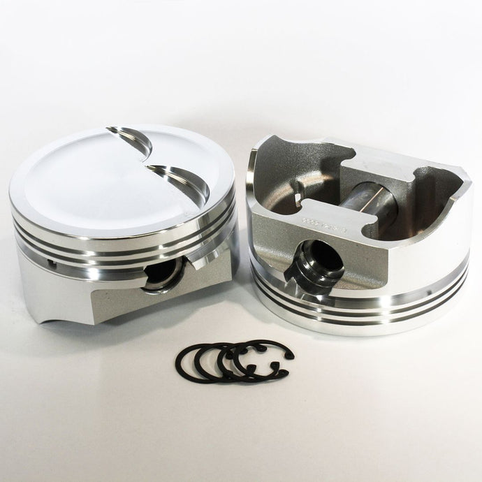 8741-4030 347 Stroker Small Block Ford 289 - 302 E Series -6cc Dish Top SBF 20 Degree Inline Forged Piston Set 4.030 inch bore   COMP HEIGHT:  1.09