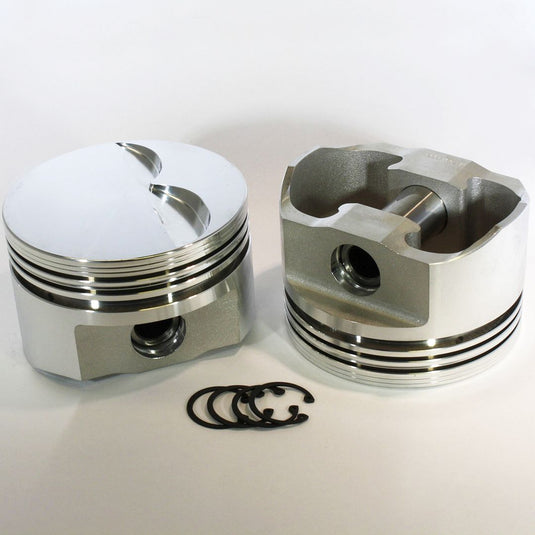 8750-4030 351W - 5.8 Small Block Ford 351W E Series -3cc Flat Top  SBF 20 Degree Inline Forged Piston Set 4.030 inch bore   Pin Dia.:  0.912