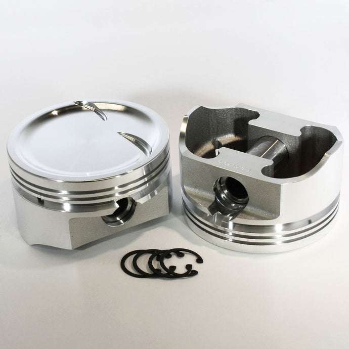 8763-4060 408W -5.8 Stroker Small Block Ford 351W E Series -18cc Dish Top SBF 20 Degree Inline Forged Piston Set 4.060 inch bore   COMP HEIGHT:  1.28