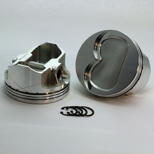 6125-4190 455 Pontiac Late  FX Series -18cc Dish Top Pontiac Late Forged Piston Set 4.190 inch bore   COMP HEIGHT:  1.48