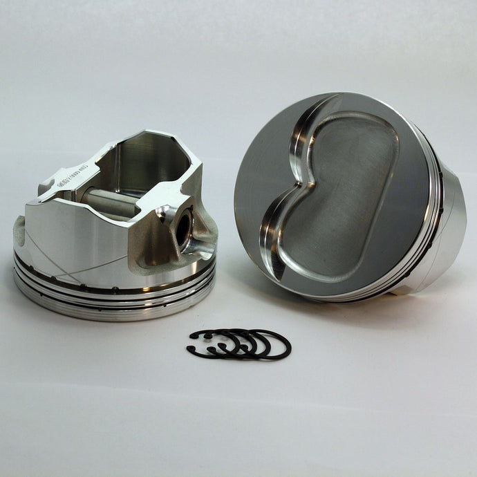 6125-4125 455 Pontiac Late  FX Series -18cc Dish Top Pontiac Late Forged Piston Set 4.125 inch bore   COMP HEIGHT:  1.48