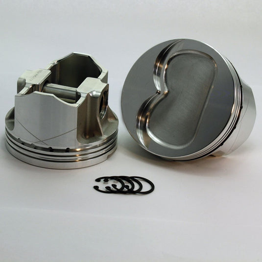 6104-4125 400 Pontiac Early and Late FX Series -14cc Dish Top Pontiac Early and Late Forged Piston Set 4.125 inch bore   COMP HEIGHT:  1.71