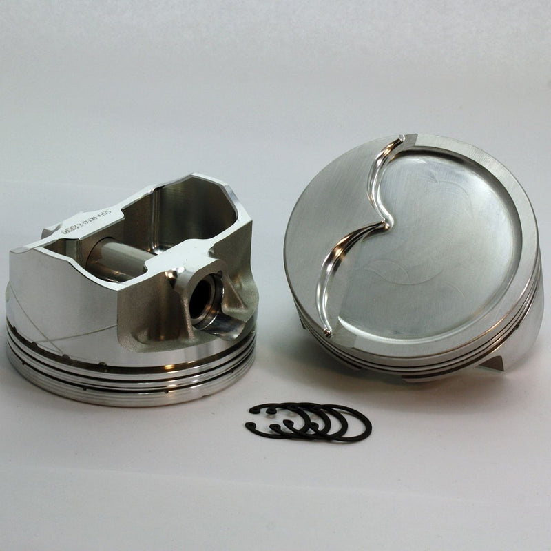 Load image into Gallery viewer, 2873-4130 6.0 - LS2 -6.2 - LS3 -  L98 - LQ9 - LS7 - LSA - LSX Stroker Chevy LS FX Series -15cc Dish Top LS1,LS2,LS3 and LS7 Forged Piston Set 4.130 inch bore   COMP HEIGHT:  1.215&quot;

