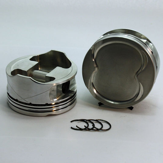 4756-3710 5.0 Ford Coyote  FX Series -11cc Dish Top Gen I & Gen II Coyote Forged Piston Set 3.710 inch bore   COMP HEIGHT:  1.17