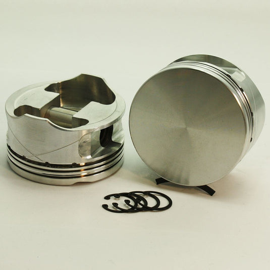 4890-3700 5.4 - 5.8 Ford Modular 5.4 - 5.8 FX Series -0cc Flat Top No Notch Modular No Valve Relief Forged Piston Set 3.700 inch bore   COMP HEIGHT:  1.21