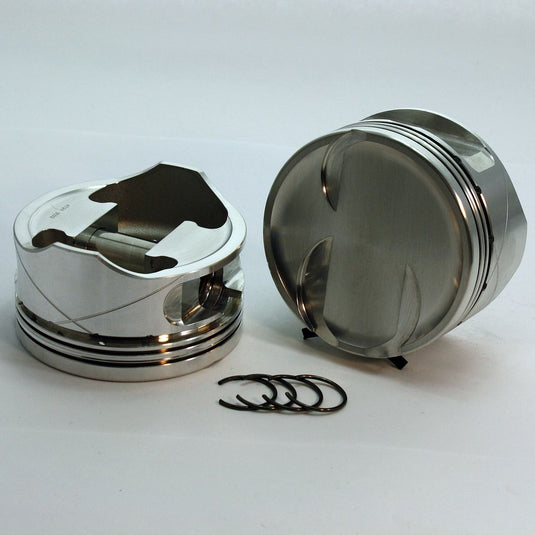 4981-3572 4.75 Stroker Ford Modular FX Series -6cc Dish Top Modular 2V PI / Twisted Wedge Forged Piston Set 3.572 inch bore   COMP HEIGHT:  1.17