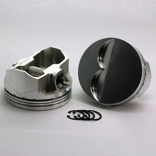 2-2300-4000 383 Small Block Chevy 2 FX Series -5cc Flat Top  SBC 23 Degree Forged Piston Set 4.000 inch bore