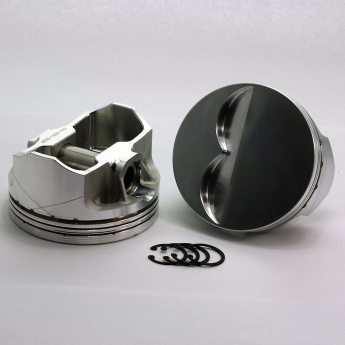 3-2300-4000 383 Small Block Chevy 3 FX Series -5cc Flat Top  SBC 23 Degree Forged Piston Set 4.000 inch bore