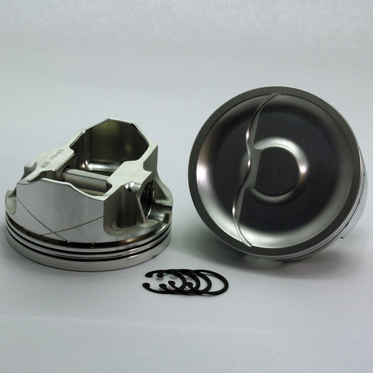 2476-4125 408 Small Block Chevy FX Series -28cc Dish Top SBC 23 Degree Forged Piston Set 4.125 inch bore   COMP HEIGHT:  1