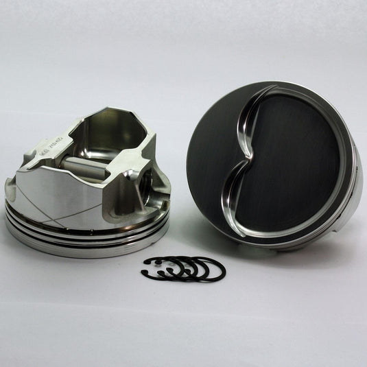 8180-4185 408 Small Block Chevy SX Series -5cc Flat Top  SBC 23 Degree Forged Piston Set 4.185 inch bore   Pin Dia.:  0.927