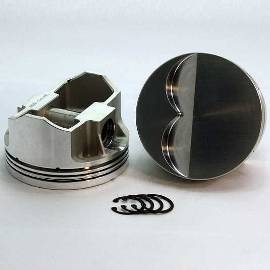 8100-4165 350 Small Block Chevy SX Series -5cc Flat Top  SBC 23 Degree Forged Piston Set 4.165 inch bore   COMP HEIGHT:  1.56