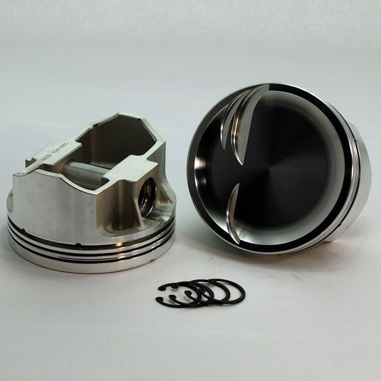 8883-4040 351W - 5.8 Small Block Ford 351W SX Series -18cc Dish Top SBF 20 Degree Inline & Twisted Wedge Forged Piston Set 4.040 inch bore   Pin Dia.:  0.912